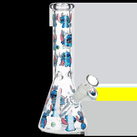 Little Blue Creature Beaker Glass Water Pipe 10"