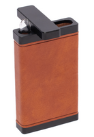 Brown Leather & Black Dugout with Glass Bat