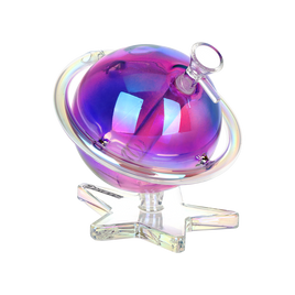 Pulsar Planetary Ring Electroplated Glass Water Pipe 5.5"