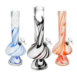Marvelous Mushroom Soft Glass Water Pipe 12"
