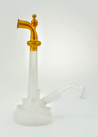 8.5" Water Spigot Frosted Glass Water Pipe