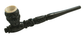 Multi-Wood Carved Hand Pipe 5.5"