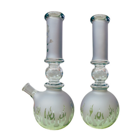 Frosted Flames Water Pipe 10"