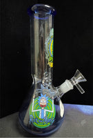 7.5" Bent Neck Honeycomb Glass Water Pipe