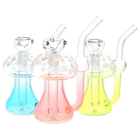Phosphorescent Fungi Glow in the Dark Glass Bubbler 4.75"