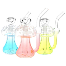 Phosphorescent Fungi Glow in the Dark Glass Bubbler 4.75"