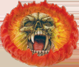 Ashtray Polyresin Flaming Skull