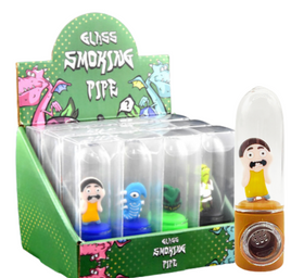4" Glass Silicone Character Hand Pipe