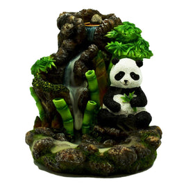 Bamboo Waterfall Panda Backflow Incense Burner - 5.25"x5"