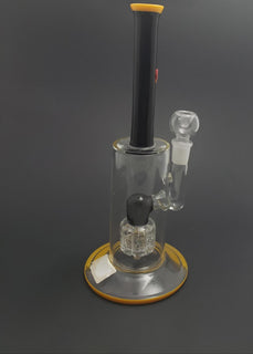 Water Pipe - Glass Black and Yellow
