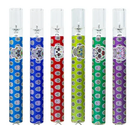 4" Skull Print Glass One Hitter