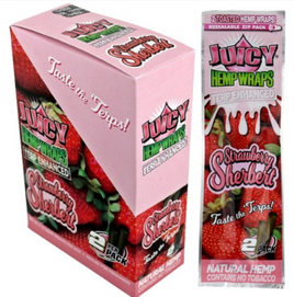 Juicy Hemp Wraps Strawberry Sherbet Terp Enhanced