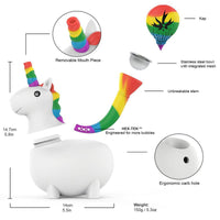 Piecemaker UniKorn Silicone Unicorn Water Pipe 6"