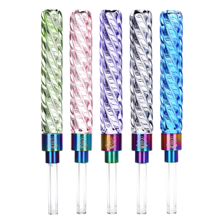 SeshGear Swirly Glass Dab Straw 4.6