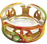 Silicone Lined Glass Ashtray