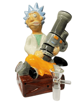 Ceramic Rick and Morty Water Pipe