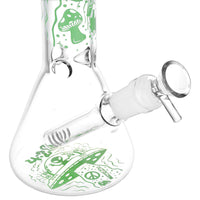 420 UFO Visitor Glass Beaker Water Pipe 10"