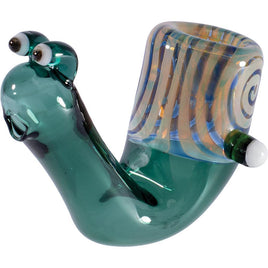 4in Green Snail Hand Pipe