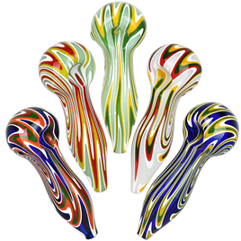 Eternal Flame Glass Spoon Pipe 5"
