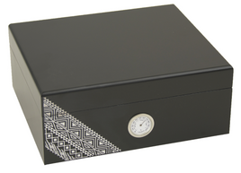 Humidor - Black with Hygrometer