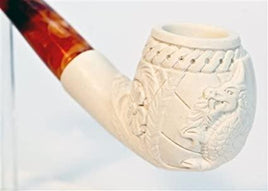 Meerschaum Pipe - Embossed Dragon