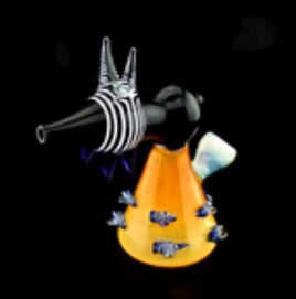 Water Pipe 7" Zebra Beaker Bubbler