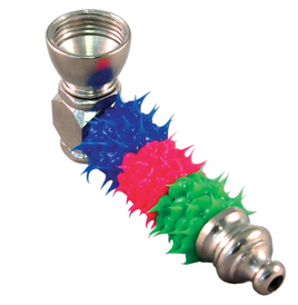 Hand Pipe 3" Metal with Silicone Spikes