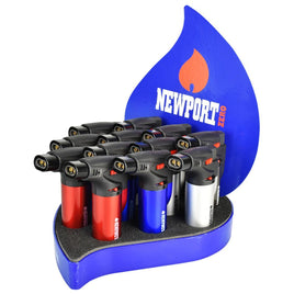 Newport Double Flame Torch Lighter | 4.6" | Asst Colors