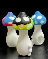 Hand Pipe 4.5" Silicone Mushroom 3pc