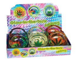 Ashtray  Glow In Dark Tie Dye Leaf