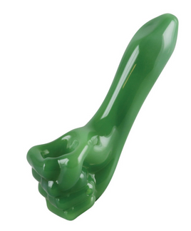 Hand Pipe Green Fist 4.8"