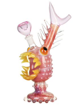 Feisty Ocean Creature Water Pipe  10"