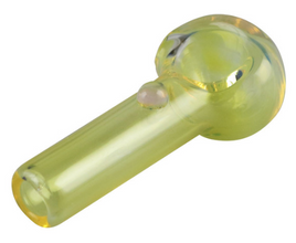 Hand Pipe Glass Blue Silver Fumed 3 Inch