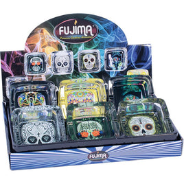 Ashtray  4.5in Glass Sugar Skulls