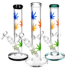 Water pipe Hemp Leaf 19.75"/14mm