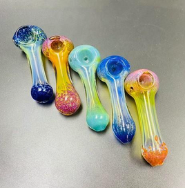 Hand Pipe 4" Fritted Fumed