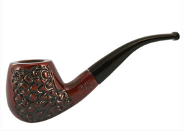 Shire Pipes Engraved Bent Apple Rosewood 5.5"
