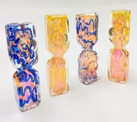 Hand Pipe 4.5" Glass Split Cube