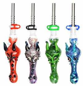 Dragon Snout Glass Vapor Straw w/ titanium 4.5
