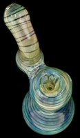 Bubbler 5" Blue Spiral GLASS