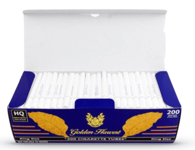 Golden Harvest Blue 100s Tubes| Bucks Tobaccoria Inc