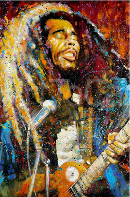 Bob Marley Mic Poster
