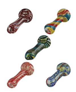 Color Swirl Spoon Pipe 3.25"