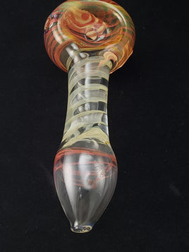 Hand Pipe 4" Wide Threaded Bowl IO Handle