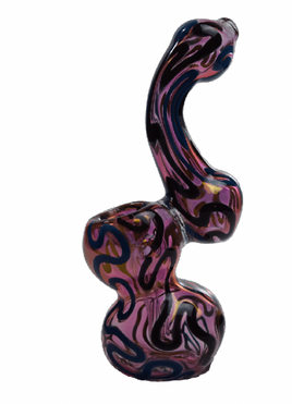 Swirled Marble Bubbler 6"