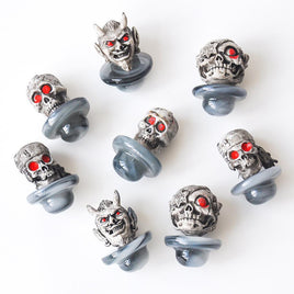 Carb Cap Red eyed Skulls