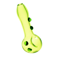 Hand Pipe Slime Green Clear Spoon Glass