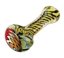 Hand Pipe Multicolor Twist Glass 3.5"