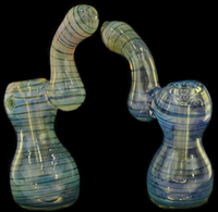 Bubbler 5" Blue Spiral GLASS