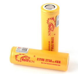 Imren (Gold) IMR 21700 (3750mAh) 40A 3.7v Battery Flat-Top